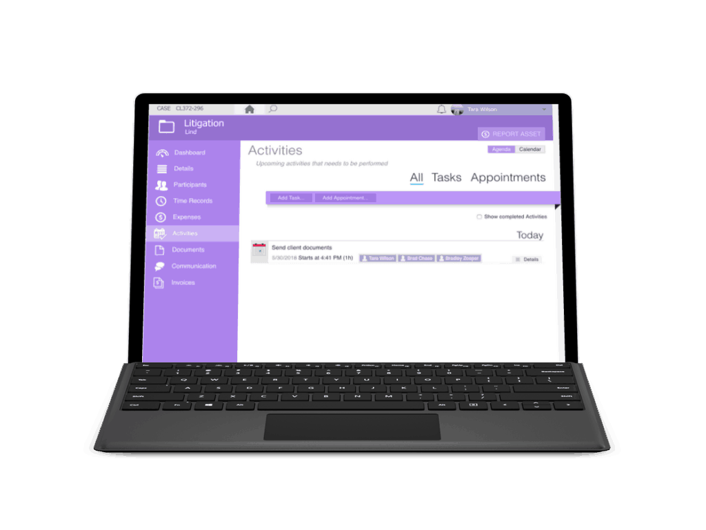 case calendar and communication LEX247