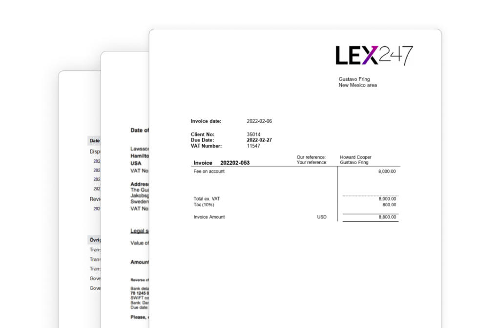 LEX247: Invoices