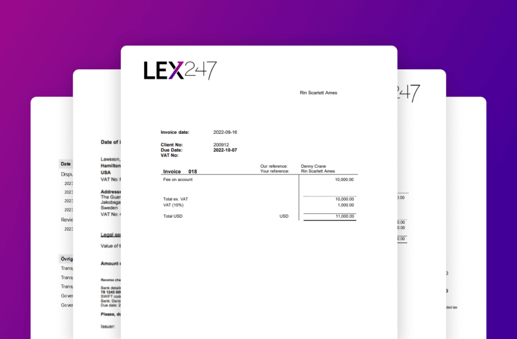 LEX247 - Batch invoices