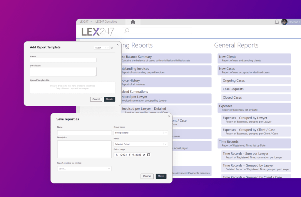 LEX247 - Reports